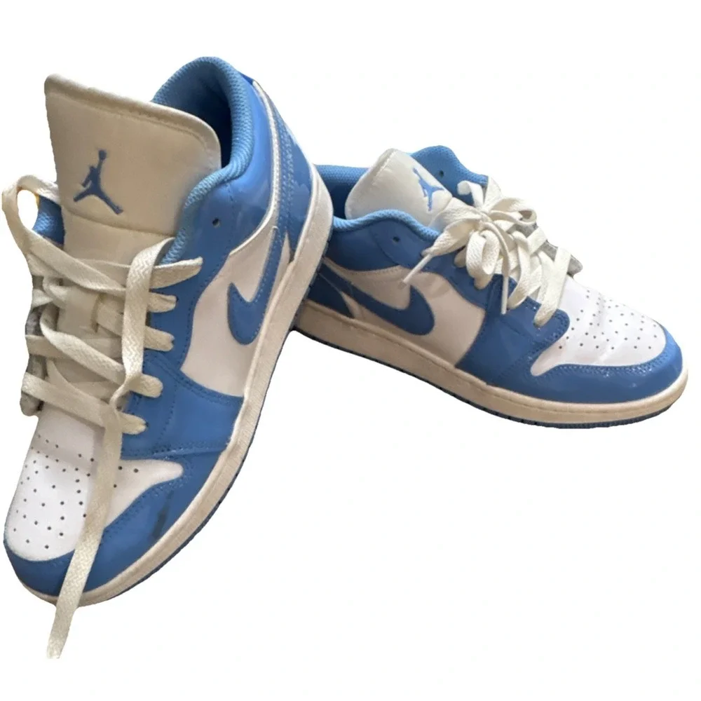 Jordan Air Jordan 1 Low White Blue Boys Sneakers Size 6Y FZ3929-114